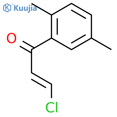 (2E)-3-chloro-1-(2,5-dimethylphenyl)prop-2-en-1-one structure