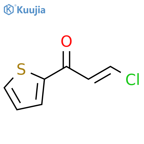2-Propen-1-one, 3-chloro-1-(2-thienyl)-, (E)- structure