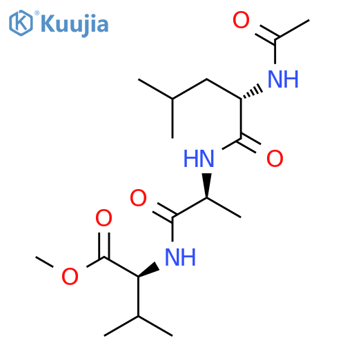 L-Valine, N-[N-(N-acetyl-L-leucyl)-L-alanyl]-, methyl ester structure