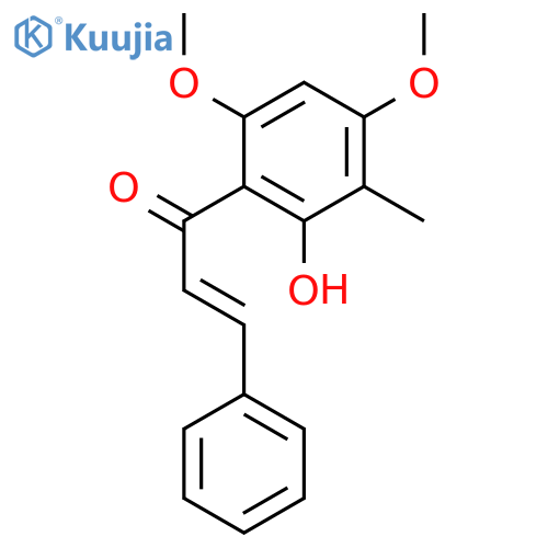 (2E)-1-(2-hydroxy-4,6-dimethoxy-3-methylphenyl)-3-phenylprop-2-en-1-one structure