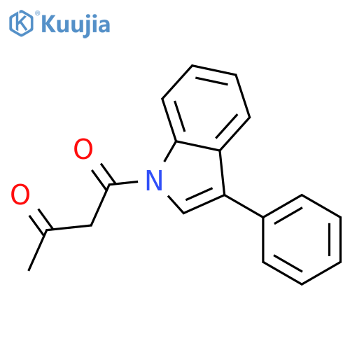 1H-Indole, 1-(1,3-dioxobutyl)-3-phenyl- structure