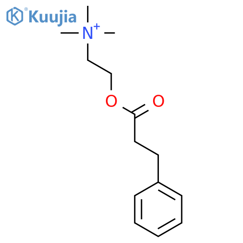 Ethanaminium, N,N,N-trimethyl-2-(1-oxo-3-phenylpropoxy)- structure
