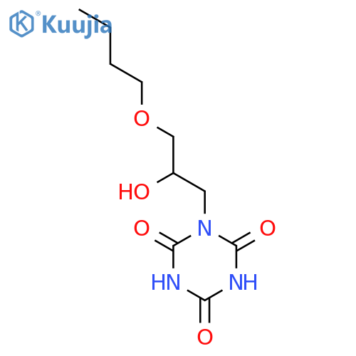 1,3,5-Triazine-2,4,6(1H,3H,5H)-trione, 1-(3-butoxy-2-hydroxypropyl)- structure