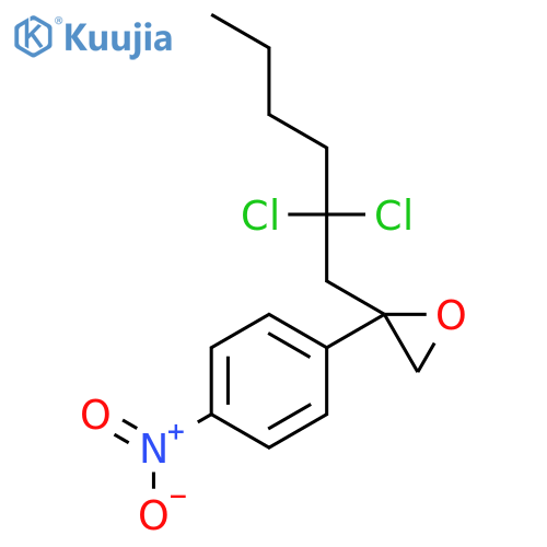 Oxirane, 2-(2,2-dichlorohexyl)-2-(4-nitrophenyl)- structure
