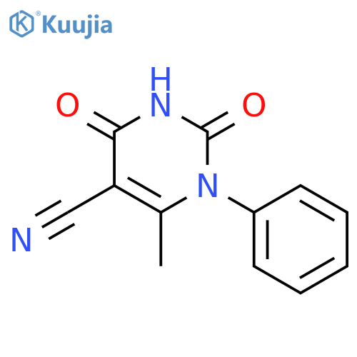 6-Methyl-2,4-dioxo-1-phenylpyrimidine-5-carbonitrile structure