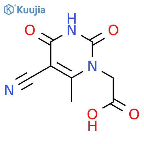 1(2H)-Pyrimidineaceticacid, 5-cyano-3,4-dihydro-6-methyl-2,4-dioxo- structure