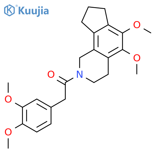 2-[(3,4-dimethoxyphenyl)acetyl]-5,6-dimethoxy-2,3,4,7,8,9-hexahydro-1H-cyclopenta[h]isoquinoline structure