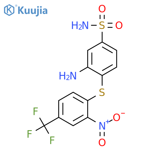 BENZENESULFONAMIDE, 3-AMINO-4-[[2-NITRO-4-(TRIFLUOROMETHYL)PHENYL]THIO]- structure