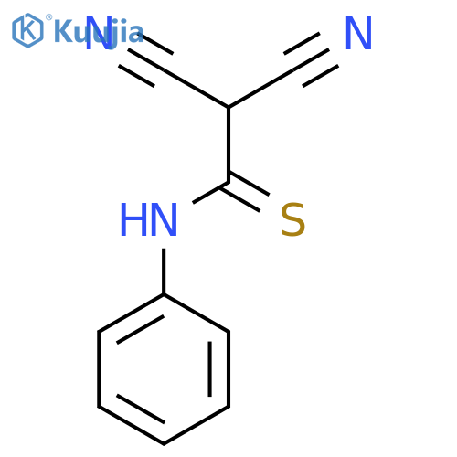 Ethanethioamide, 2,2-dicyano-N-phenyl- structure