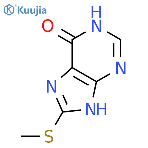 6H-Purin-6-one,1,9-dihydro-8-(methylthio)- structure