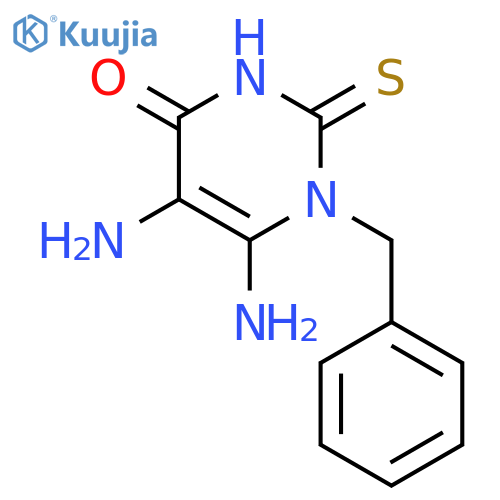 5,6-diamino-1-benzyl-2-thioxo-2,3-dihydropyrimidin-4(1H)-one structure