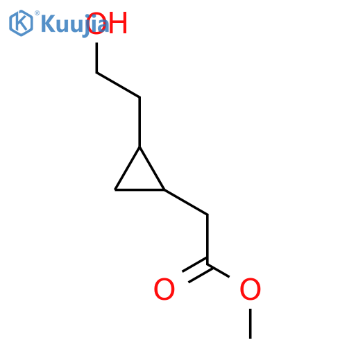Cyclopropaneacetic acid, 2-(2-hydroxyethyl)-, methyl ester, cis- structure