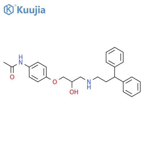 Acetamide,N-[4-[3-[(3,3-diphenylpropyl)amino]-2-hydroxypropoxy]phenyl]- structure