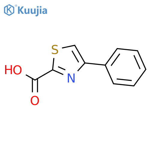 4-phenyl-1,3-thiazole-2-carboxylic acid structure