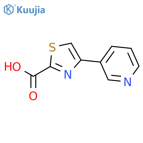 4-Pyridin-3-yl-1,3-thiazole-2-carboxylic acid structure