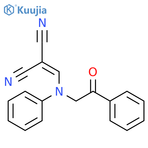 Propanedinitrile, [[(2-oxo-2-phenylethyl)phenylamino]methylene]- structure
