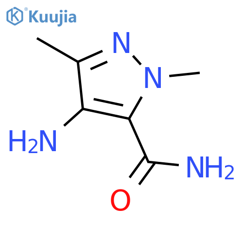 4-amino-1,3-dimethyl-1H-pyrazole-5-carboxamide structure