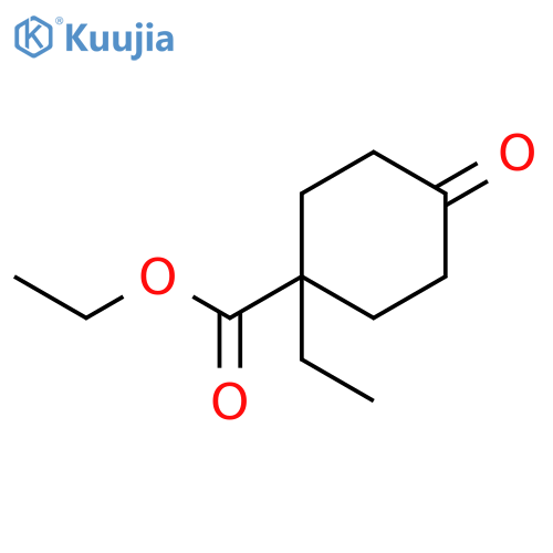 Ethyl 1-ethyl-4-oxocyclohexanecarboxylate structure
