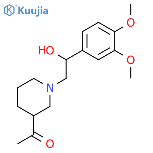 ETHANONE, 1-[1-[2-(3,4-DIMETHOXYPHENYL)-2-HYDROXYETHYL]-3-PIPERIDINYL]- structure