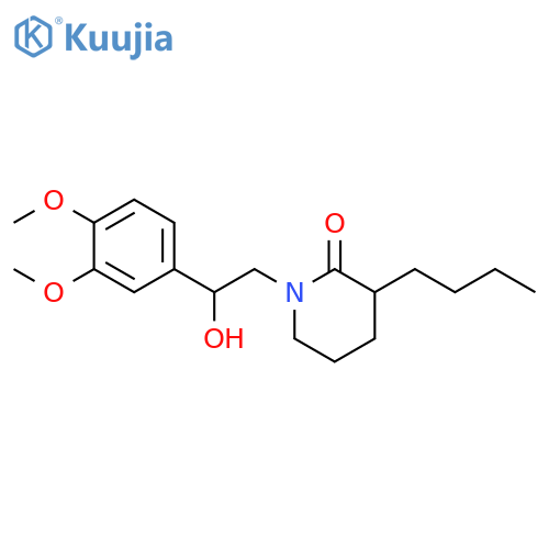 2-Piperidinone, 3-butyl-1-[2-(3,4-dimethoxyphenyl)-2-hydroxyethyl]- structure