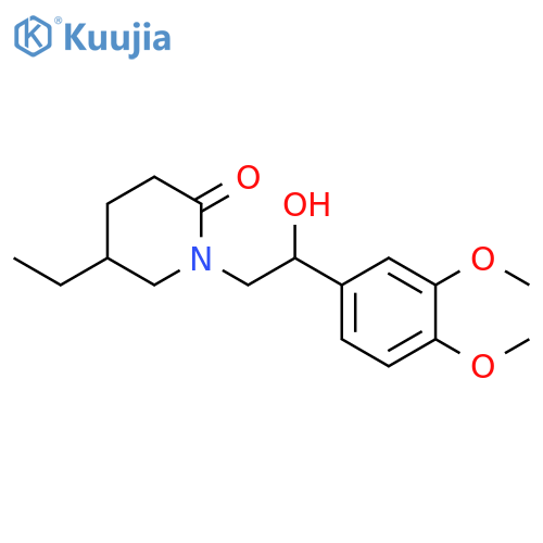 2-Piperidinone, 1-[2-(3,4-dimethoxyphenyl)-2-hydroxyethyl]-5-ethyl- structure