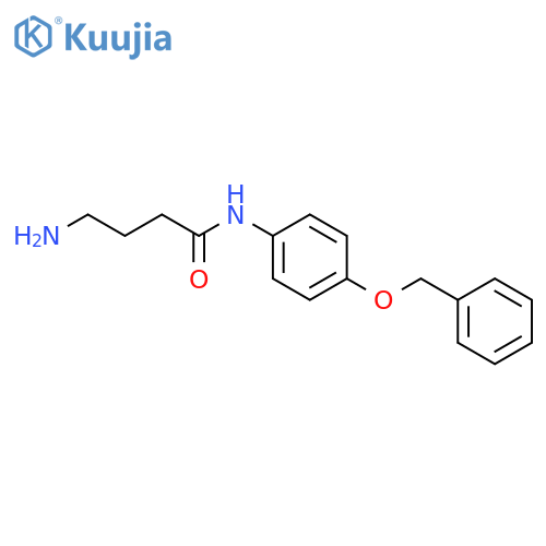 Butanamide, 4-amino-N-[4-(phenylmethoxy)phenyl]- structure