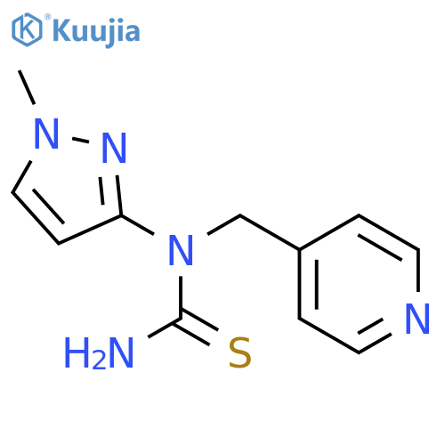 1-(1-methylpyrazol-3-yl)-1-(pyridin-4-ylmethyl)thiourea structure