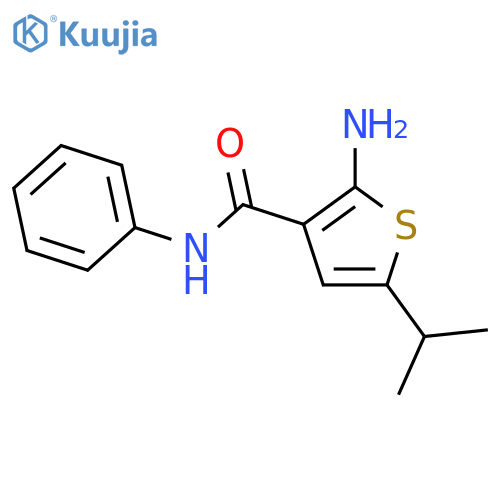 2-Amino-5-isopropyl-N-phenylthiophene-3-carboxamide structure
