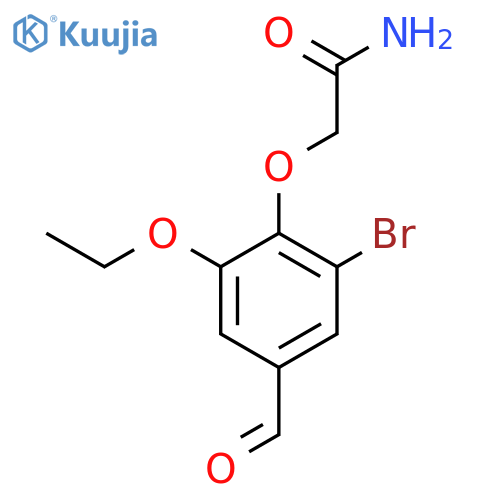 2-(2-Bromo-6-Ethoxy-4-Formylphenoxy)Acetamide structure