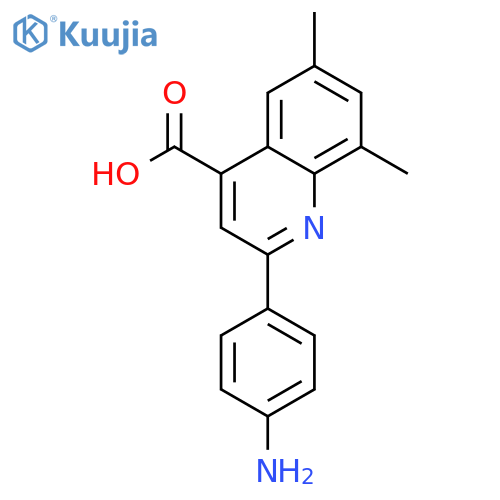 2-(4-Aminophenyl)-6,8-dimethylquinoline-4-carboxylic Acid structure