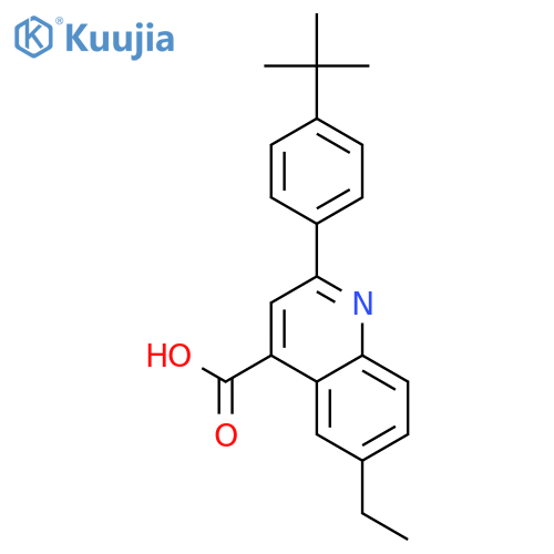 2-(4-tert-Butylphenyl)-6-ethylquinoline-4-carboxylic acid structure