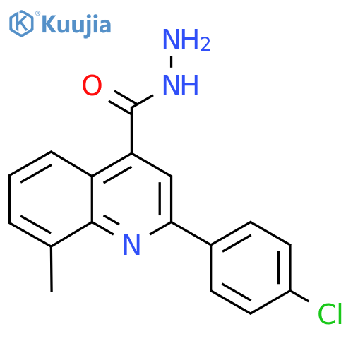2-(4-Chlorophenyl)-8-methylquinoline-4-carbohydrazide structure