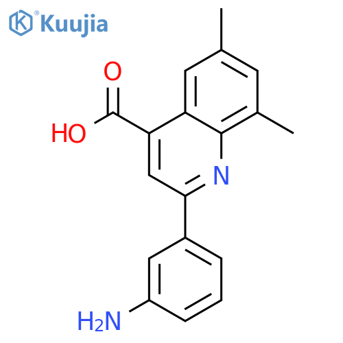 2-(3-Aminophenyl)-6,8-dimethylquinoline-4-carboxylic Acid structure