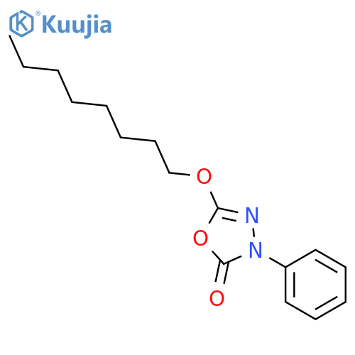 1,3,4-OXADIAZOL-2(3H)-ONE, 5-(OCTYLOXY)-3-PHENYL- structure