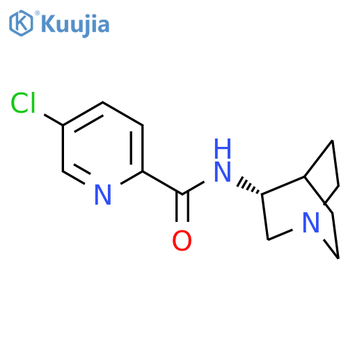 2-Pyridinecarboxamide, N-(3R)-1-azabicyclo[2.2.2]oct-3-yl-5-chloro- structure