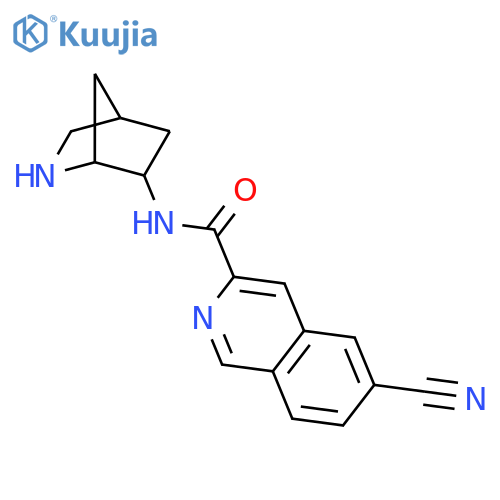 3-ISOQUINOLINECARBOXAMIDE, N-2-AZABICYCLO[2.2.1]HEPT-6-YL-6-CYANO- structure