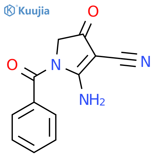 1H-Pyrrole-3-carbonitrile, 2-amino-1-benzoyl-4,5-dihydro-4-oxo- structure