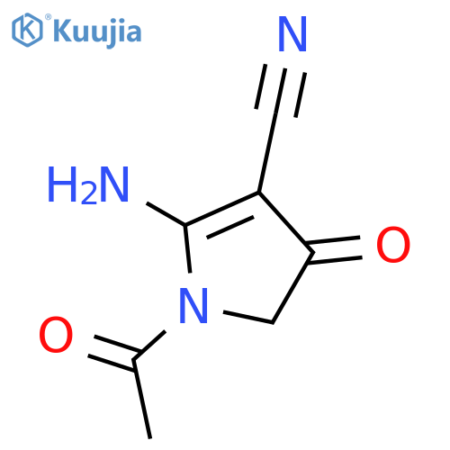 1-Acetyl-2-amino-4,5-dihydro-4-oxo-1H-pyrrole-3-carbonitrile structure