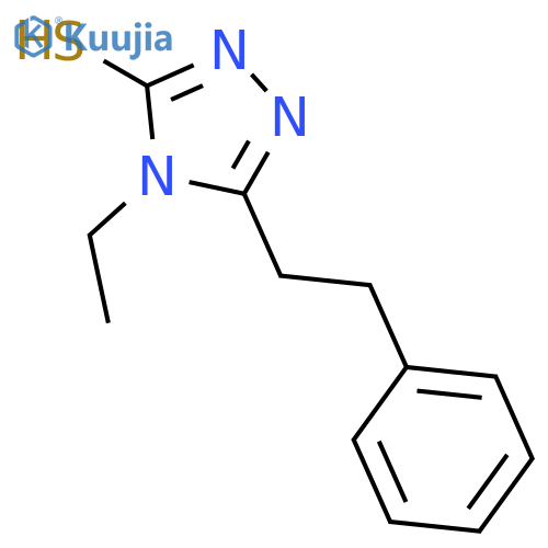 4-Ethyl-5-(2-phenylethyl)-4H-1,2,4-triazole-3-thiol structure