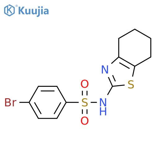 4-bromo-N-(4,5,6,7-tetrahydro-1,3-benzothiazol-2-yl)benzenesulfonamide structure
