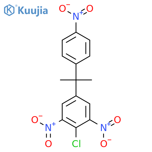 Benzene, 2-chloro-5-[1-methyl-1-(4-nitrophenyl)ethyl]-1,3-dinitro- structure