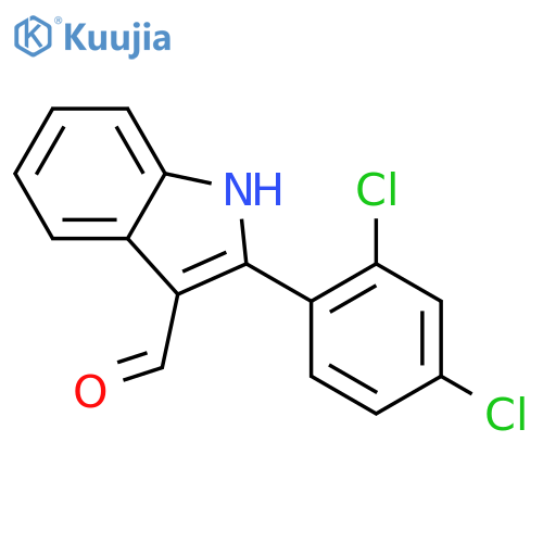 2-(2,4-dichlorophenyl)-1H-indole-3-carbaldehyde structure