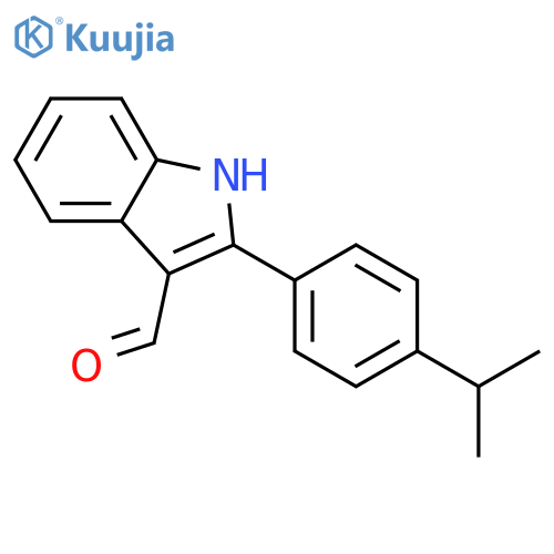 2-[4-(propan-2-yl)phenyl]-1H-indole-3-carbaldehyde structure