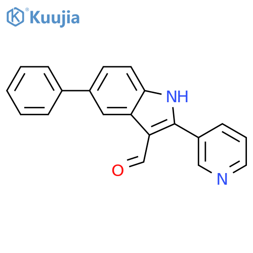 5-phenyl-2-(3-pyridinyl)-1h-indole-3-carbaldehyde structure