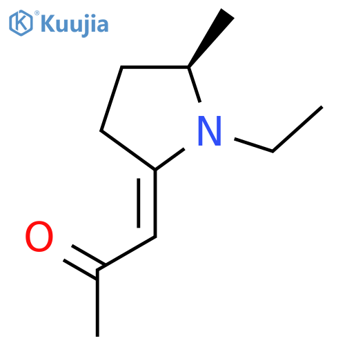 2-Propanone, 1-[(5R)-1-ethyl-5-methyl-2-pyrrolidinylidene]-, (1E)- structure