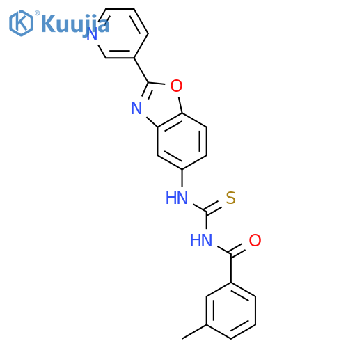 3-methyl-n-[(2-pyridin-3-yl-1,3-benzoxazol-5-yl)carbamothioyl]benzamide structure
