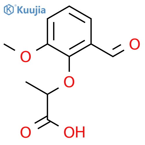 2-(2-Formyl-6-methoxyphenoxy)propanoic acid structure