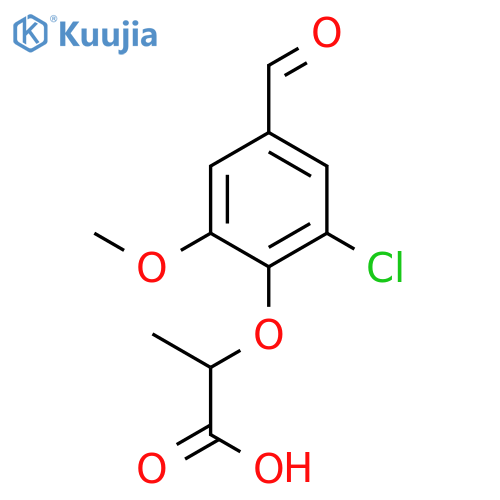 2-(2-Chloro-4-formyl-6-methoxyphenoxy)propanoic acid structure