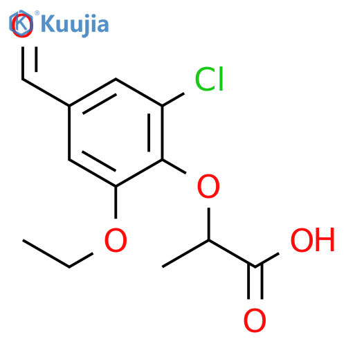 2-(2-Chloro-6-ethoxy-4-formylphenoxy)propanoic acid structure