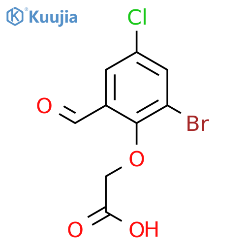 (2-Bromo-4-chloro-6-formylphenoxy)acetic Acid structure
